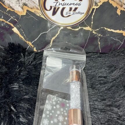 Stamping De Glitter Mas Placa